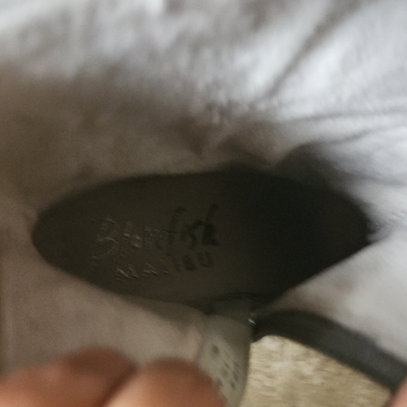 Malibu Blowfish Silver Embroidered Ankle Boots Sz 6 - Picture 8 of 12